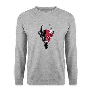 Devil evil dangerous cool - Unisex Sweatshirt - salt & pepper - Front - Alina (178cm) & Michal (187cm)