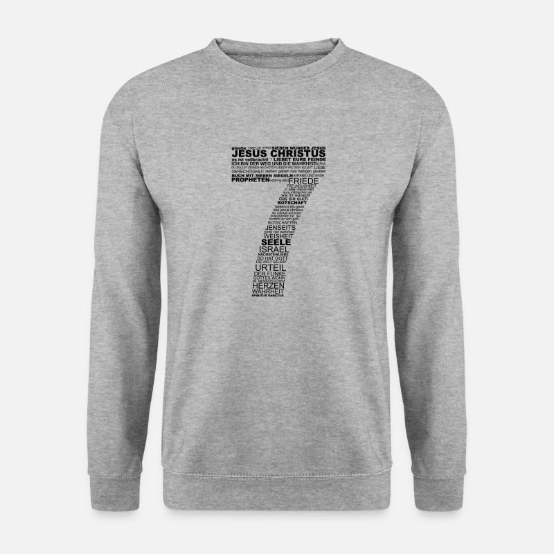 Zahl Gottes - Unisex Pullover - Weißgrau meliert