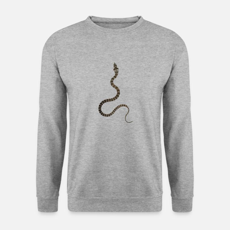 Schlange - Unisex Pullover - Weißgrau meliert