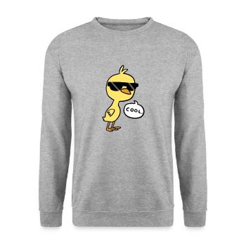 Cool Chick - Unisex Pullover - Weißgrau meliert - Vorne - Alina (178cm) & Michal (187cm)