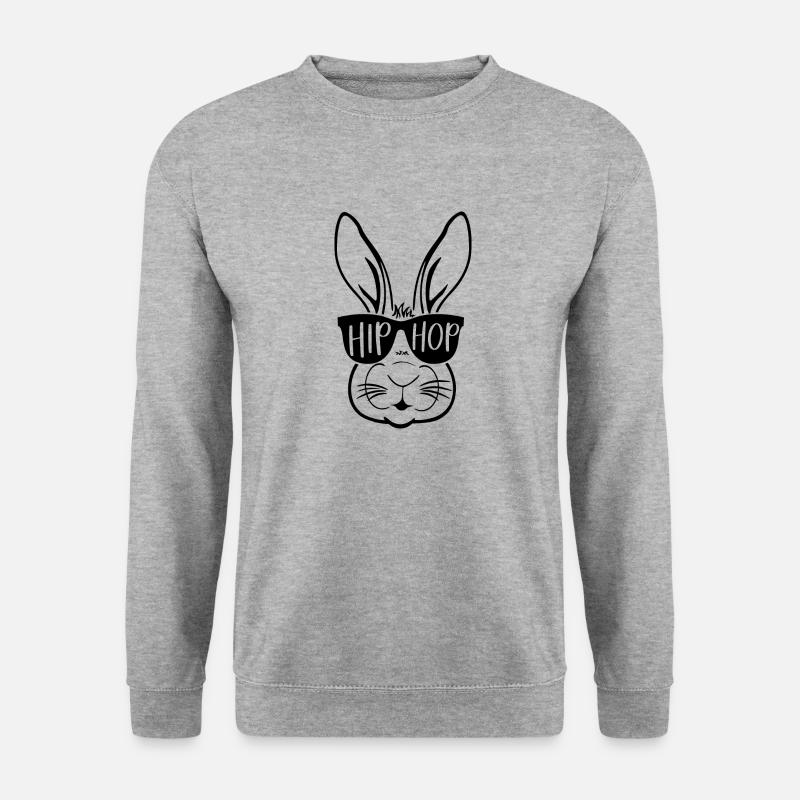 Hip Hop - Unisex Pullover - Weißgrau meliert