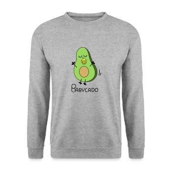 Babycado Baby Avocado - Kind - Unisex Pullover - Weißgrau meliert - Vorne - Alina (178cm) & Michal (187cm)