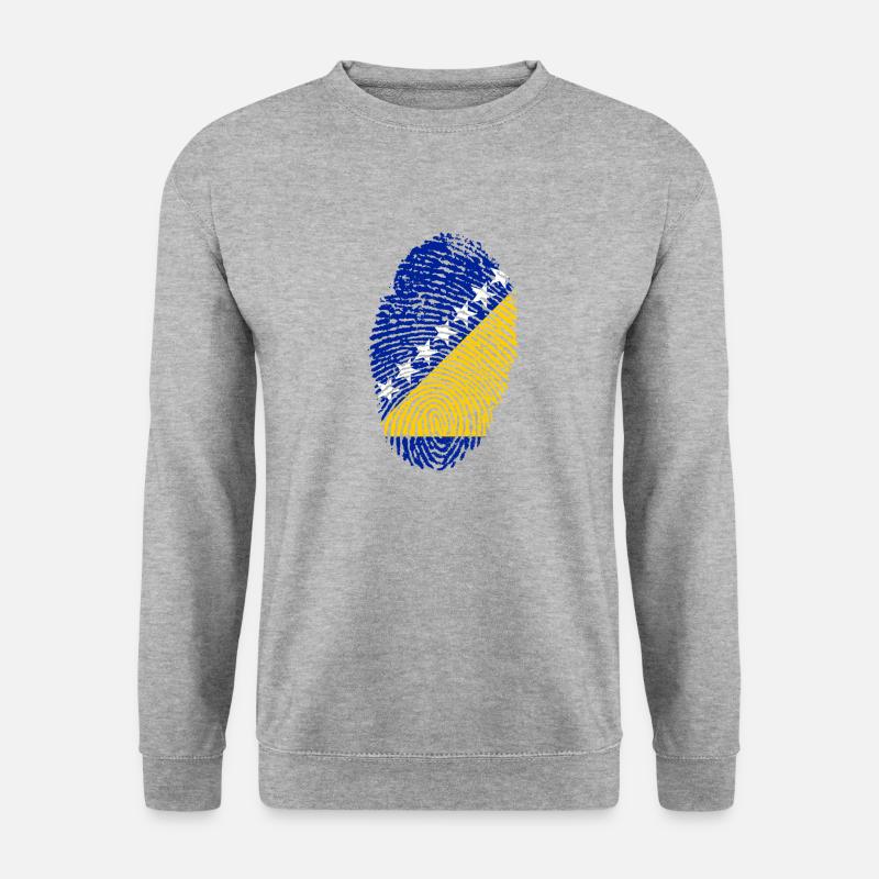 Bosnien und Herzegowina - Unisex Pullover - Weißgrau meliert