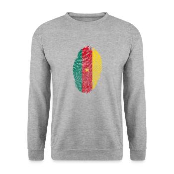 Kamerun - Unisex Pullover - Weißgrau meliert - Vorne - Alina (178cm) & Michal (187cm)