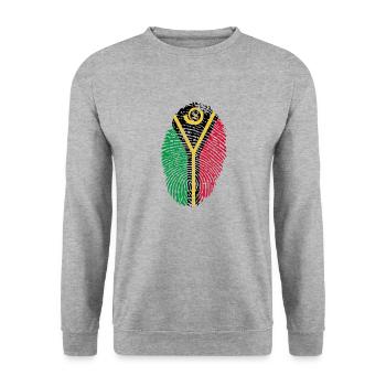 Vanuatu - Unisex Pullover - Weißgrau meliert - Vorne - Alina (178cm) & Michal (187cm)