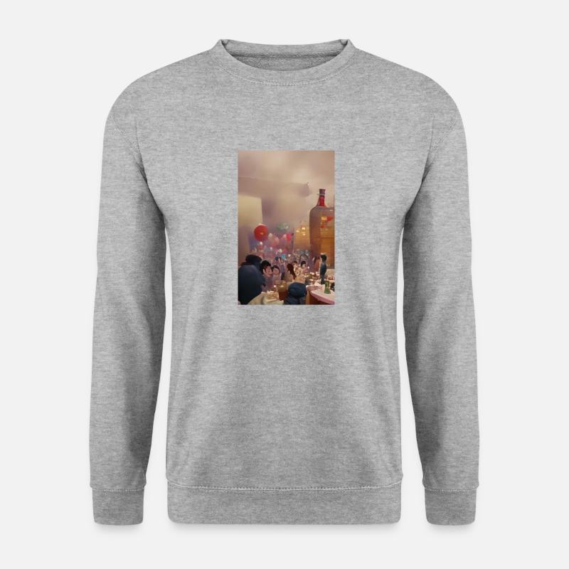 Modern Art Party - Unisex Pullover - Weißgrau meliert