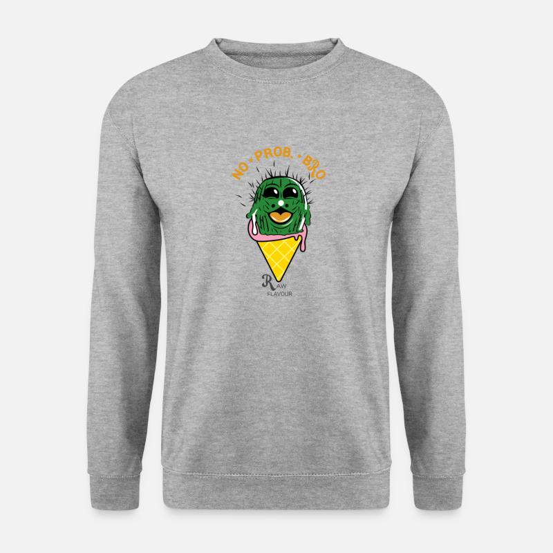 Kaktuseis - Pflanzen - Unisex Pullover - Weißgrau meliert