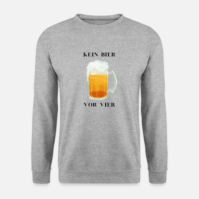Bier - Unisex Pullover - Weißgrau meliert