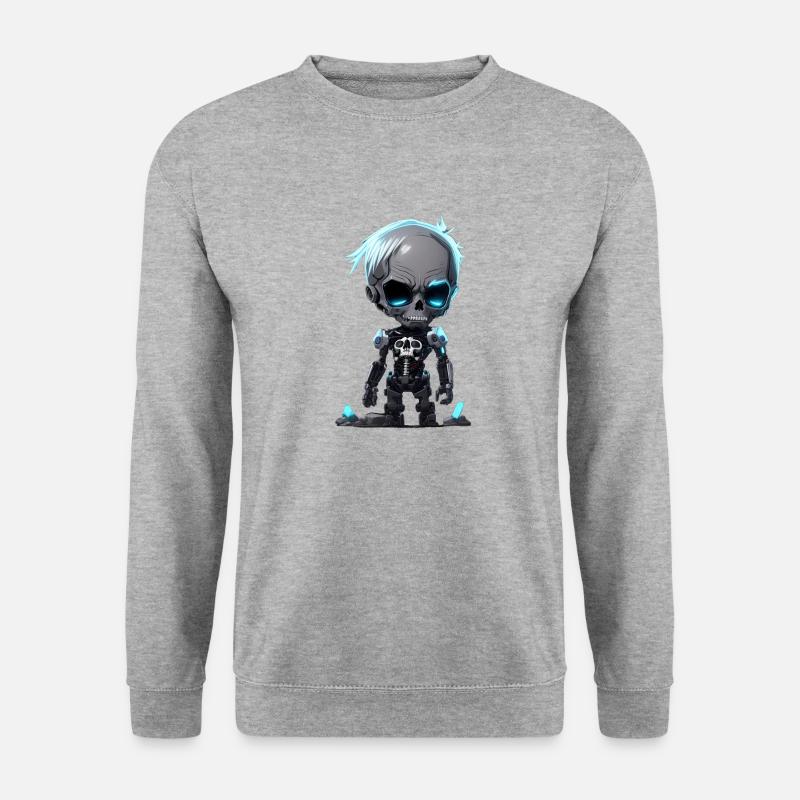 Robo-Skeleton - Unisex Pullover - Weißgrau meliert