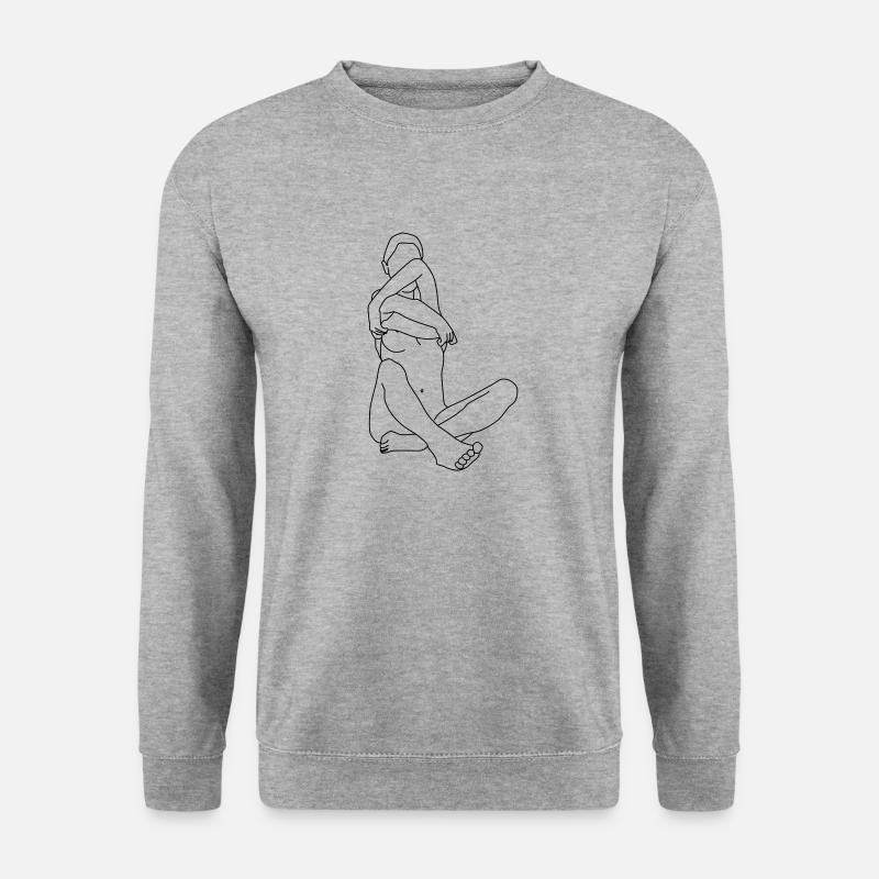 shirt 2 - Unisex Pullover - Weißgrau meliert