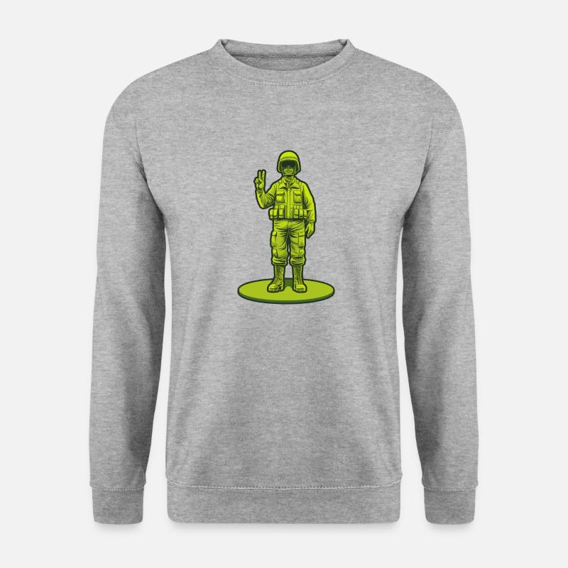 Peace Soldier - Unisex Pullover - Weißgrau meliert