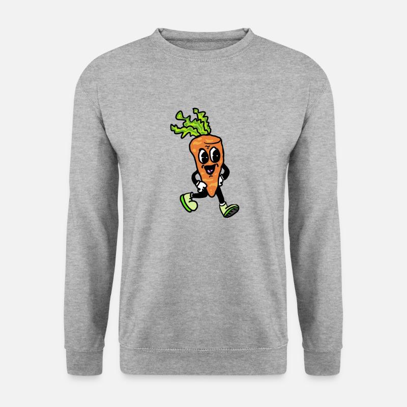 Karotte - Unisex Pullover - Weißgrau meliert