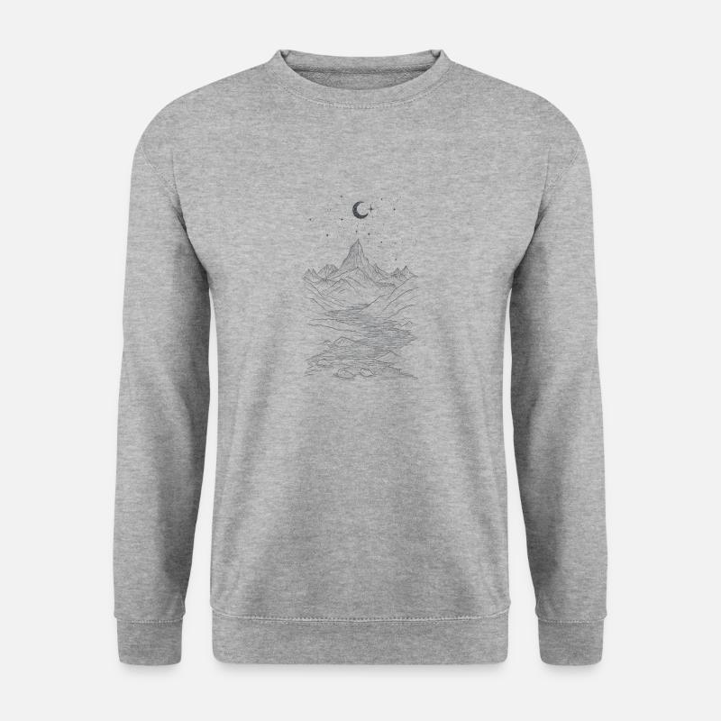 Mondlicht - Unisex Pullover - Weißgrau meliert