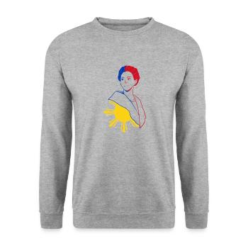 Philippines Filipina Flag Dalagang I Gift - Unisex Sweatshirt - salt & pepper - Front - Alina (178cm) & Michal (187cm)