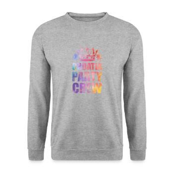 Croatie Dit de l’équipe du parti - Sweat-shirt Unisexe - gris chiné - Devant - Alina (178cm) & Michal (187cm)