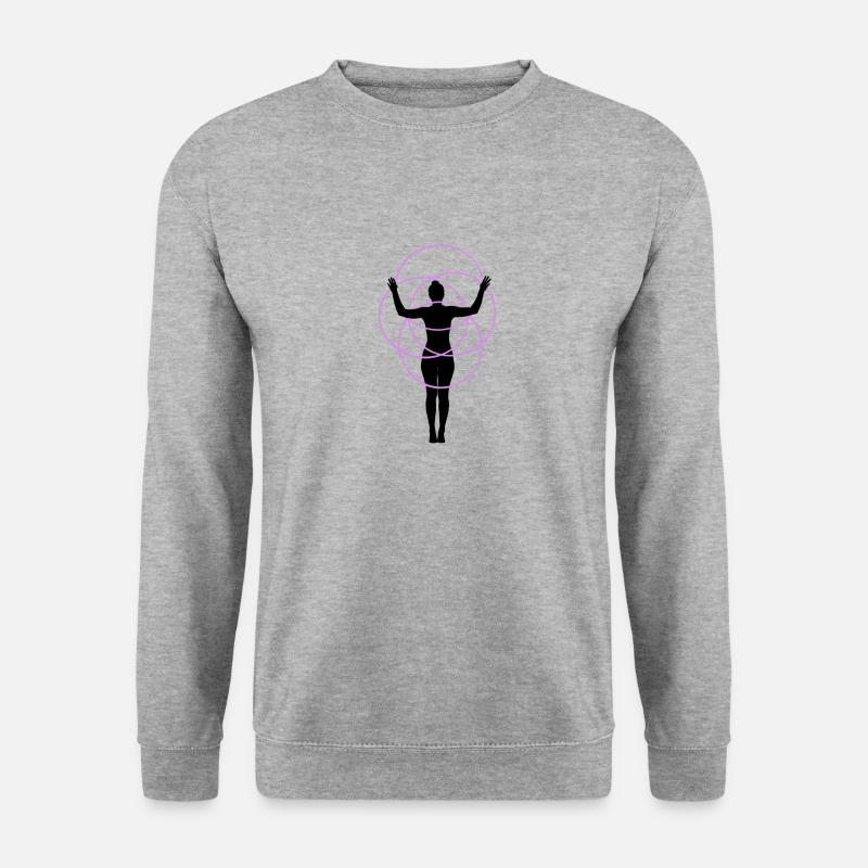 Hulahoop Silhouette - Unisex Pullover - Weißgrau meliert
