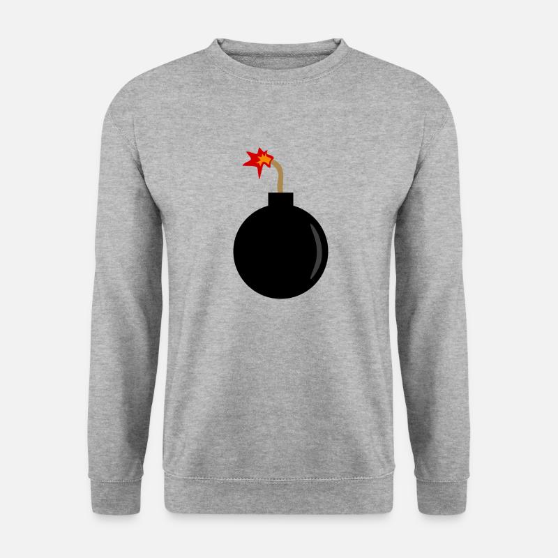 explodierende Bombe - Unisex Pullover - Weißgrau meliert