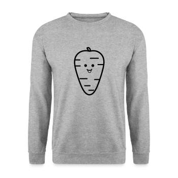 Karotte - Unisex Pullover - Weißgrau meliert - Vorne - Alina (178cm) & Michal (187cm)