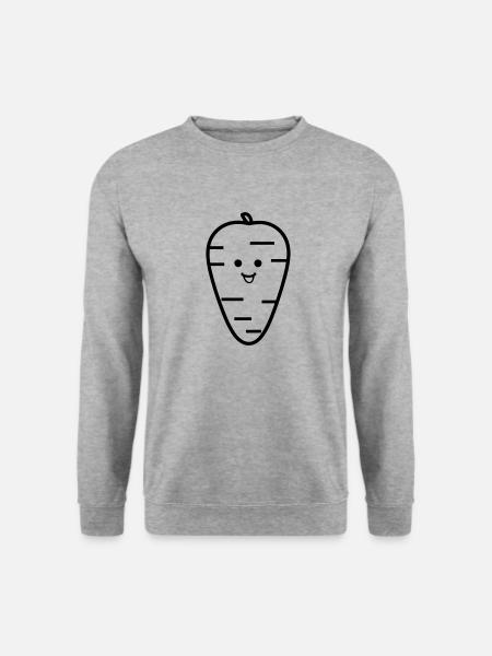 Karotte - Unisex Pullover - Weißgrau meliert
