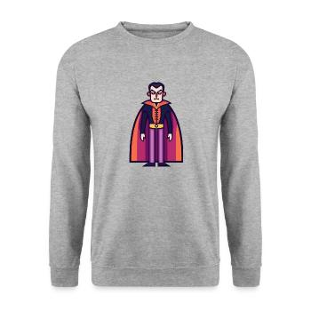 Vampire Halloween Symbol Comic - Unisex Sweatshirt - salt & pepper - Front - Alina (178cm) & Michal (187cm)