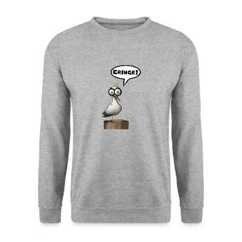 Seagull embarrass - Unisex Sweatshirt - salt & pepper - Front - Alina (178cm) & Michal (187cm)