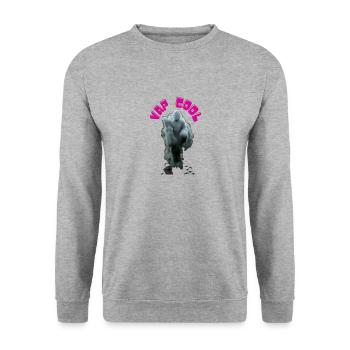 Vap Cool - Unisex Pullover - Weißgrau meliert - Vorne - Alina (178cm) & Michal (187cm)