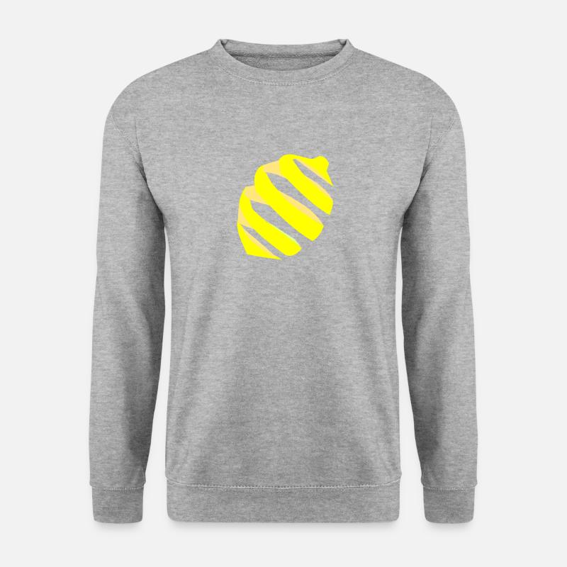 Zitrone - Unisex Pullover - Weißgrau meliert