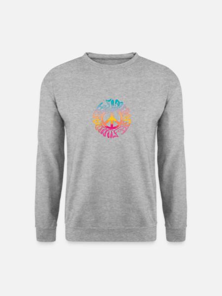 Love Peace 60er 70er Jahre Hippie-Kostüm - Unisex Pullover - Weißgrau meliert