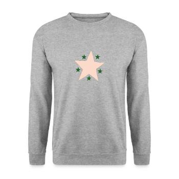 Star Pink Green - Unisex Sweatshirt - salt & pepper - Front - Alina (178cm) & Michal (187cm)