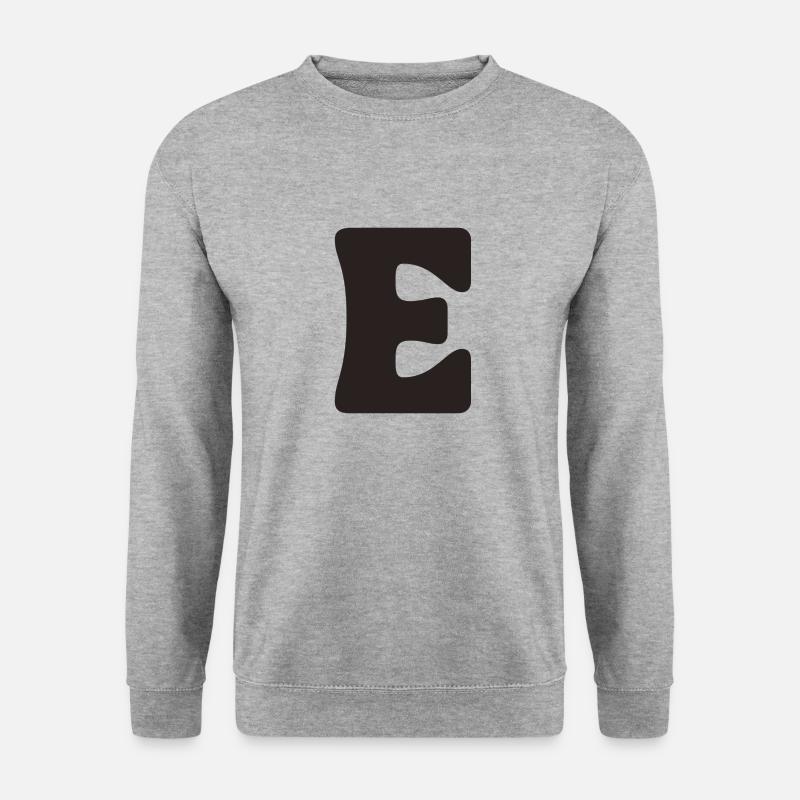 E - Unisex Pullover - Weißgrau meliert