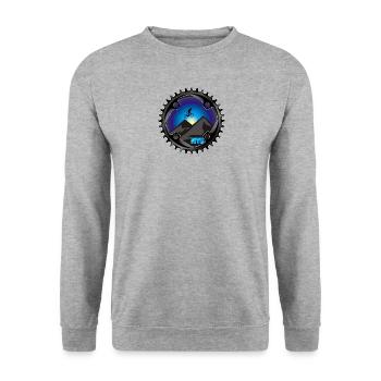 MTB Mountainbike - Unisex Pullover - Weißgrau meliert - Vorne - Alina (178cm) & Michal (187cm)