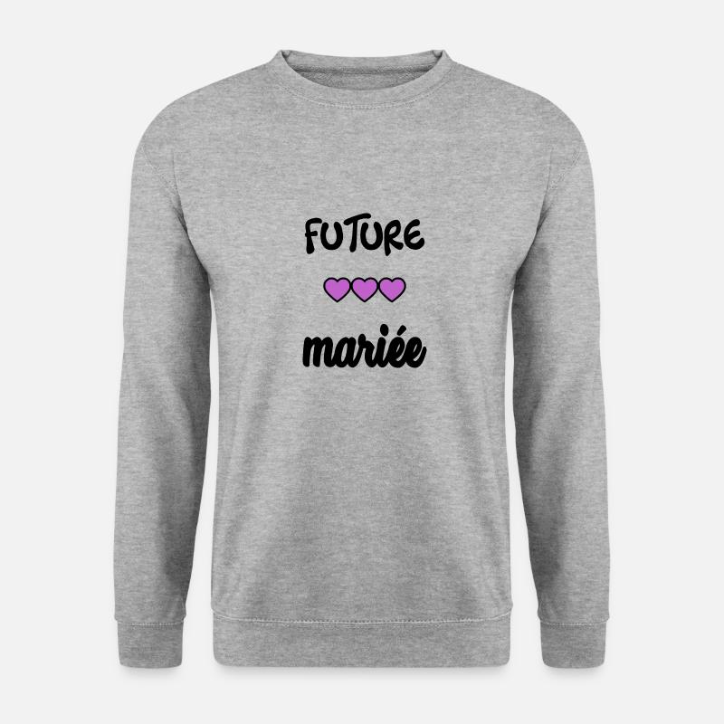 ZUKÜNFTIGE BRAUT - Unisex Pullover - Weißgrau meliert