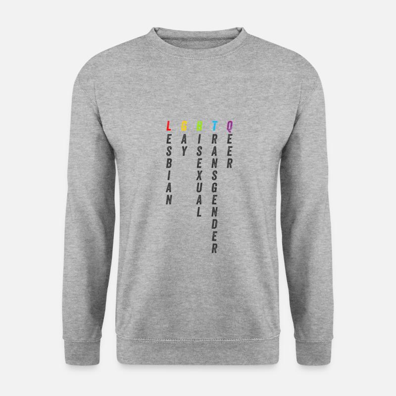 LGBTQ - Unisex Pullover - Weißgrau meliert