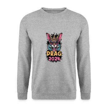 Prague 2024 Bunny - Unisex Sweatshirt - salt & pepper - Front - Alina (178cm) & Michal (187cm)