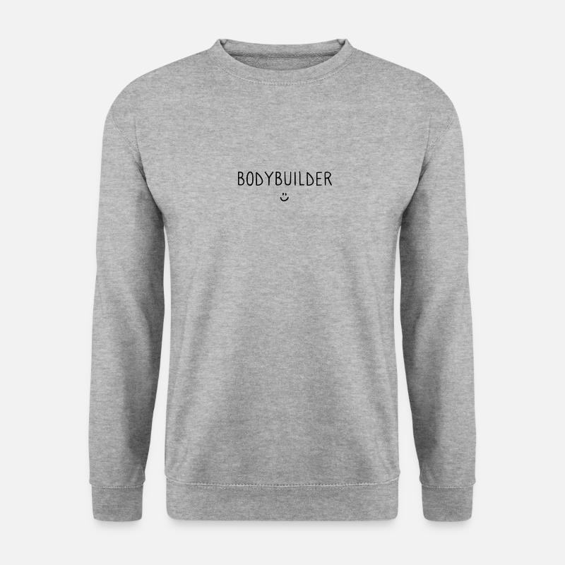 Bodybuilder niedlich - Unisex Pullover - Weißgrau meliert