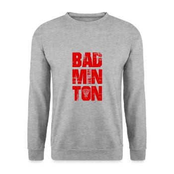 Badminton Sports - Unisex Sweatshirt - salt & pepper - Front - Alina (178cm) & Michal (187cm)