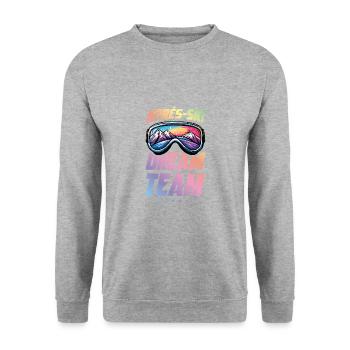 Masque de ski après-ski Dream Team - Sweat-shirt Unisexe - gris chiné - Devant - Alina (178cm) & Michal (187cm)