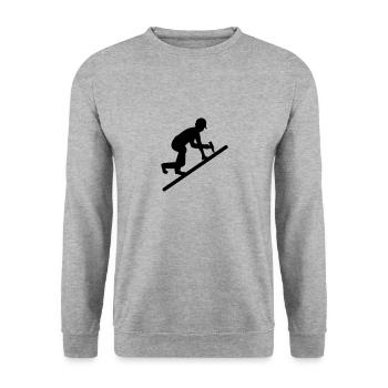 craftsman roofer - Unisex Sweatshirt - salt & pepper - Front - Alina (178cm) & Michal (187cm)