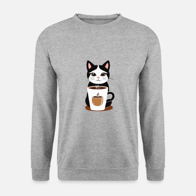 Cat Coffee - Unisex Sweatshirt - salt & pepper
