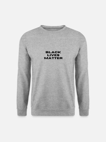 Black lives matter - Unisex Pullover - Weißgrau meliert