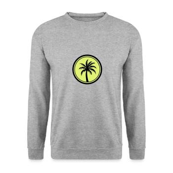 Icône de vacances de palmier - Sweat-shirt Unisexe - gris chiné - Devant - Alina (178cm) & Michal (187cm)