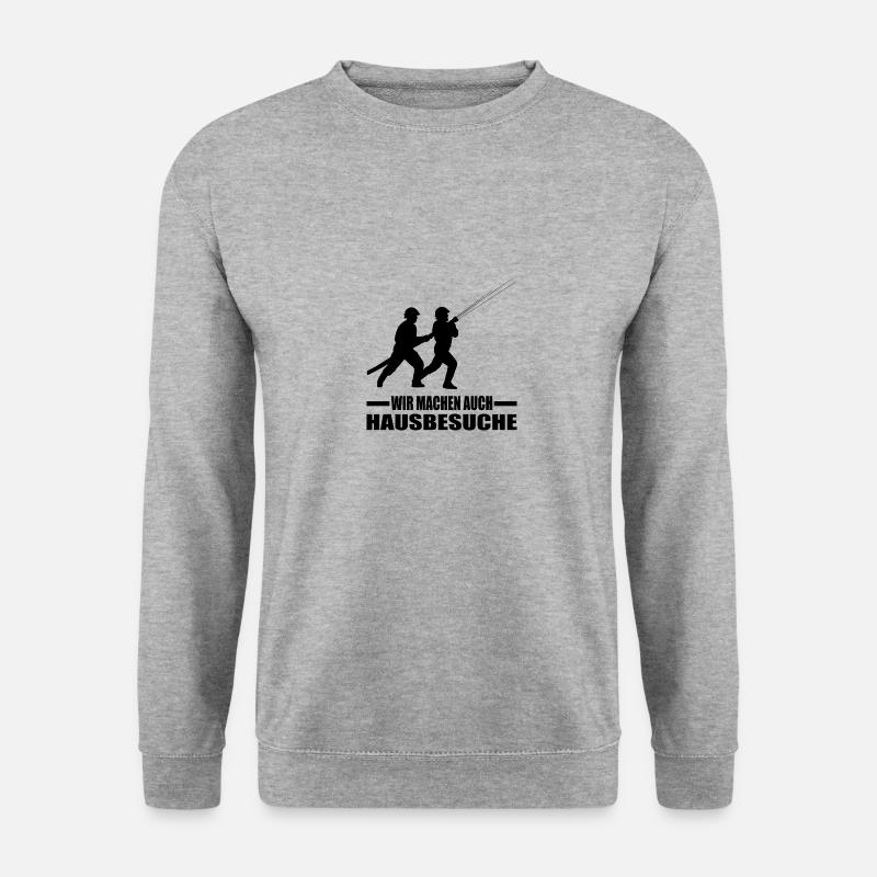 Feuerwehr - Unisex Pullover - Weißgrau meliert
