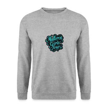 Mallorca Girls Tour Herz - Unisex Pullover - Weißgrau meliert - Vorne - Alina (178cm) & Michal (187cm)