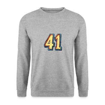 41 Symbole numérique - Sweat-shirt Unisexe - gris chiné - Devant - Alina (178cm) & Michal (187cm)