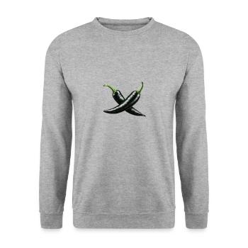 Chili - Unisex Pullover - Weißgrau meliert - Vorne - Alina (178cm) & Michal (187cm)