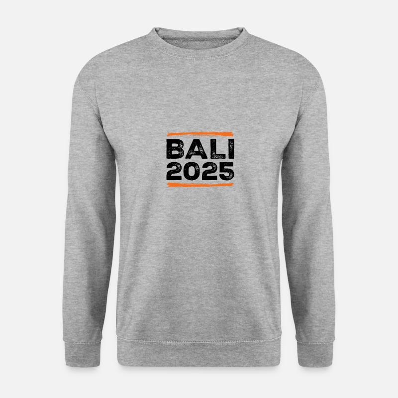 Bali 2025 Spruch - Unisex Pullover - Weißgrau meliert