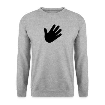Hey - Unisex Pullover - Weißgrau meliert - Vorne - Alina (178cm) & Michal (187cm)