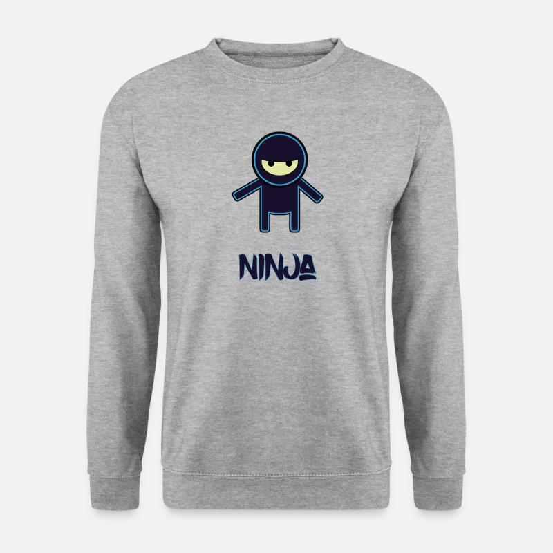 Ninja - Unisex Pullover - Weißgrau meliert