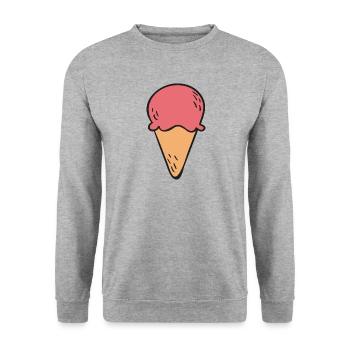 Eis - Unisex Pullover - Weißgrau meliert - Vorne - Alina (178cm) & Michal (187cm)