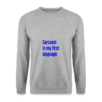 Sarcasme Pro - Sweat-shirt Unisexe - gris chiné - Devant - Alina (178cm) & Michal (187cm)